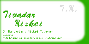 tivadar miskei business card